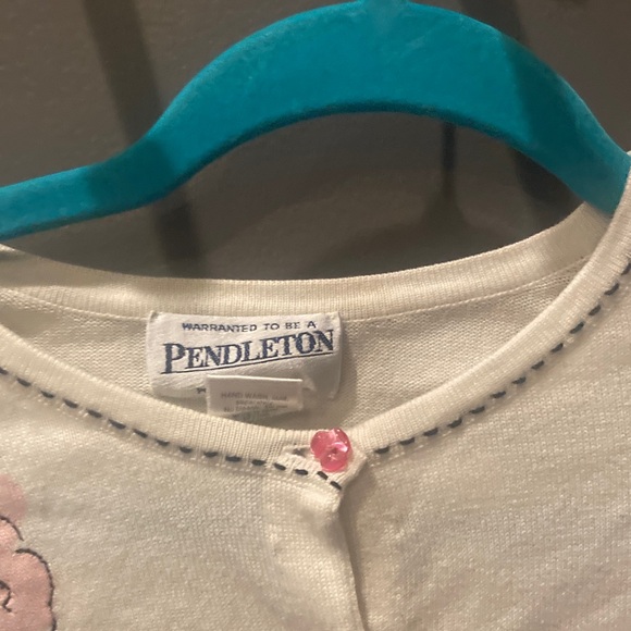 Pendleton size small cute floral cardigan sweater great condition cotton blend - Picture 2 of 10